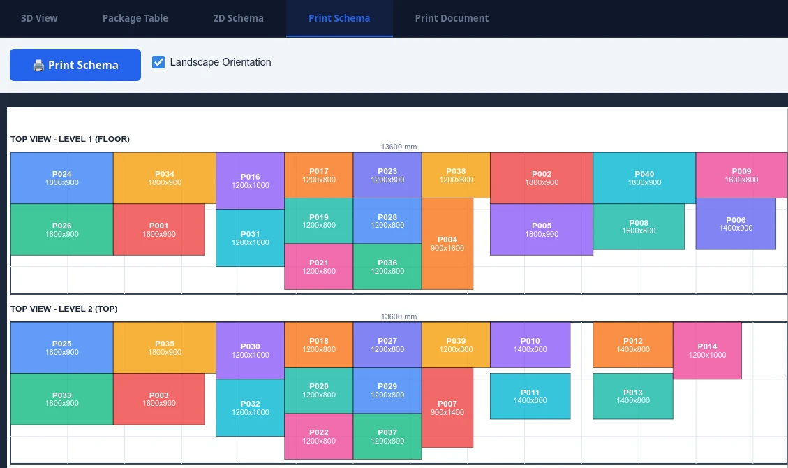 3D Packing Visualization